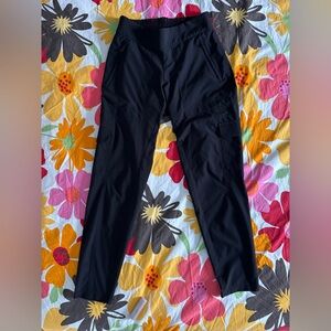 Athleta Black Cargo Ankle Pants 6 Pockets Size 0